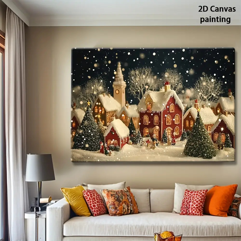 Canvas Wrap Ready - 1 قطعة 2D الرجعية عشية عيد