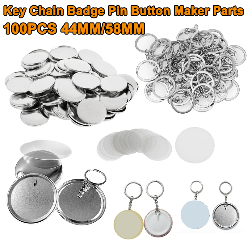 Button Badge Blank - 100 قطعة 44 مللي متر 58