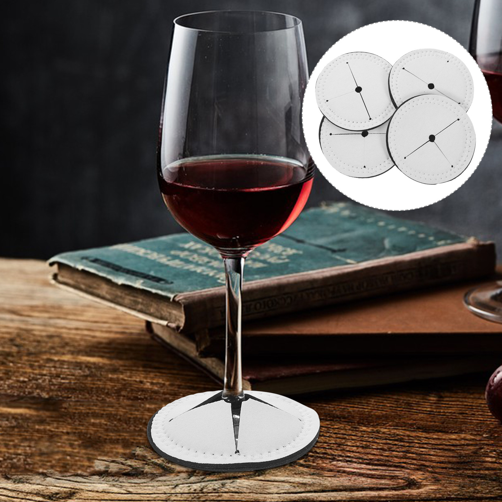 Coaster Sublimation Blank - 4 قطع من حاملات الأكواب القابلة