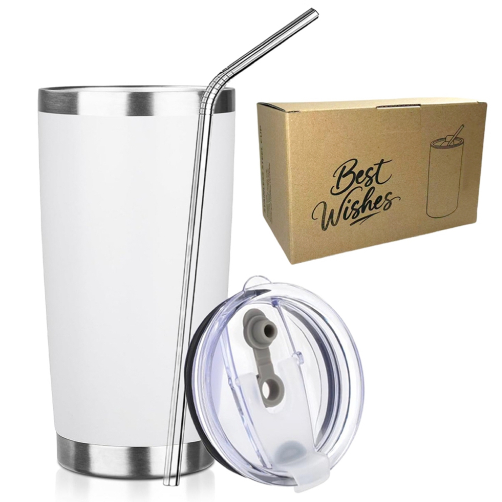 Tumbler 20Oz White - كوب معزول سعة 20 أونصة مع
