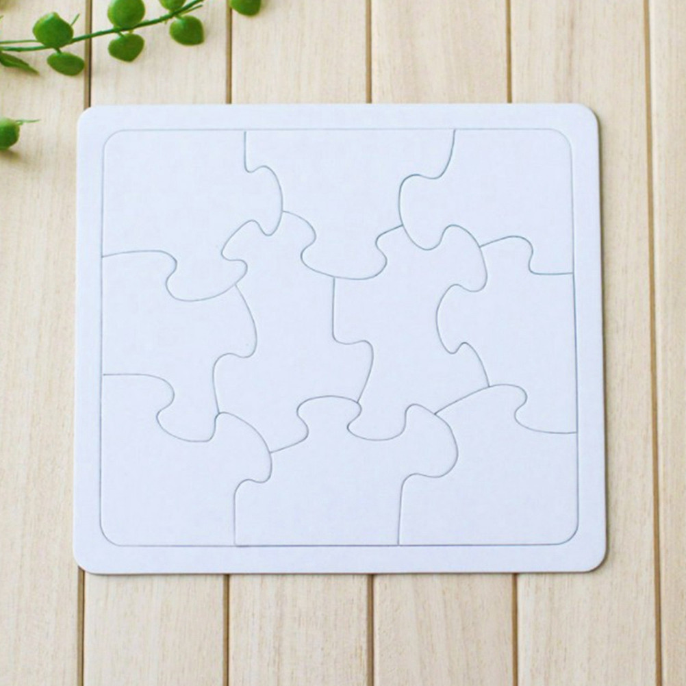 Puzzle Blank White - مجموعة ألغاز ورقية بيضاء للرسم والتلوين