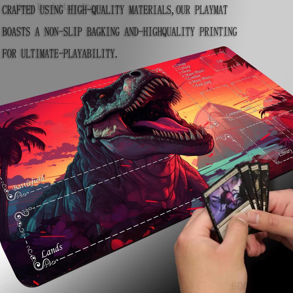 بساط لعب MTG بتصميم الديناصورا - مراجعة Door Mat Blank وسعره