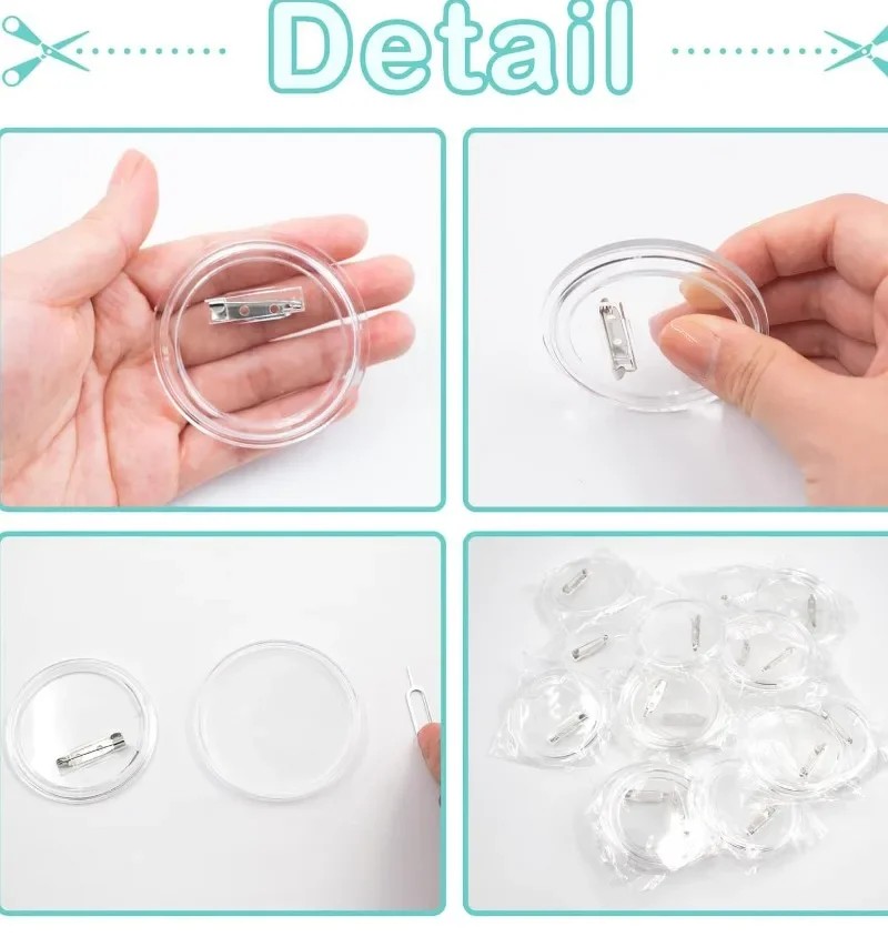 30 قطعة من الأكريليك الخام لصن - مراجعة Button Badge Blank وسعره