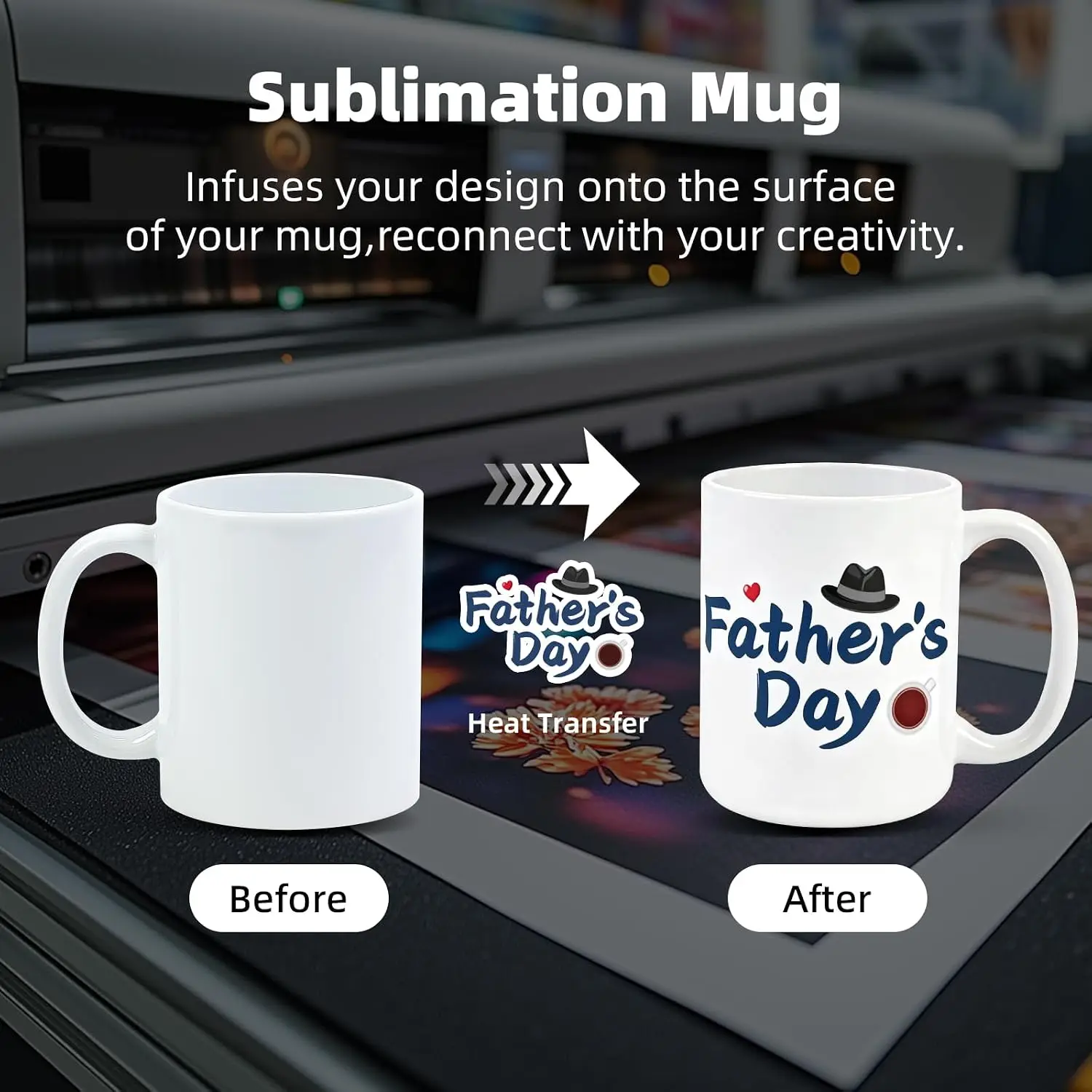 أكواب سيراميك للطباعة بالحرارة - مراجعة Sublimation Mug White وسعره