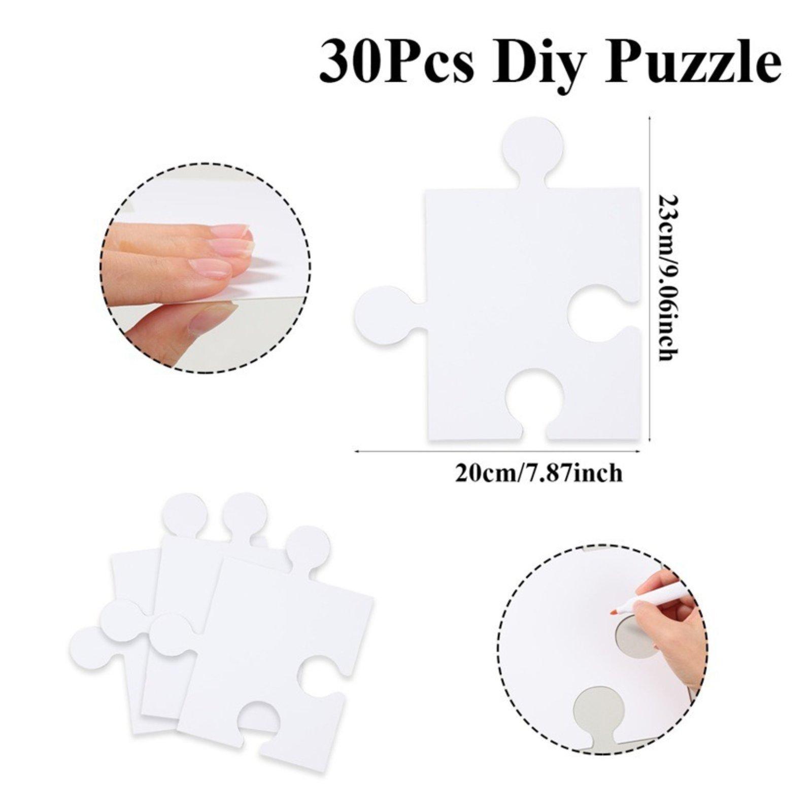 30 قطعة من قطع الألغاز الفارغة - مراجعة Puzzle Blank White وسعره