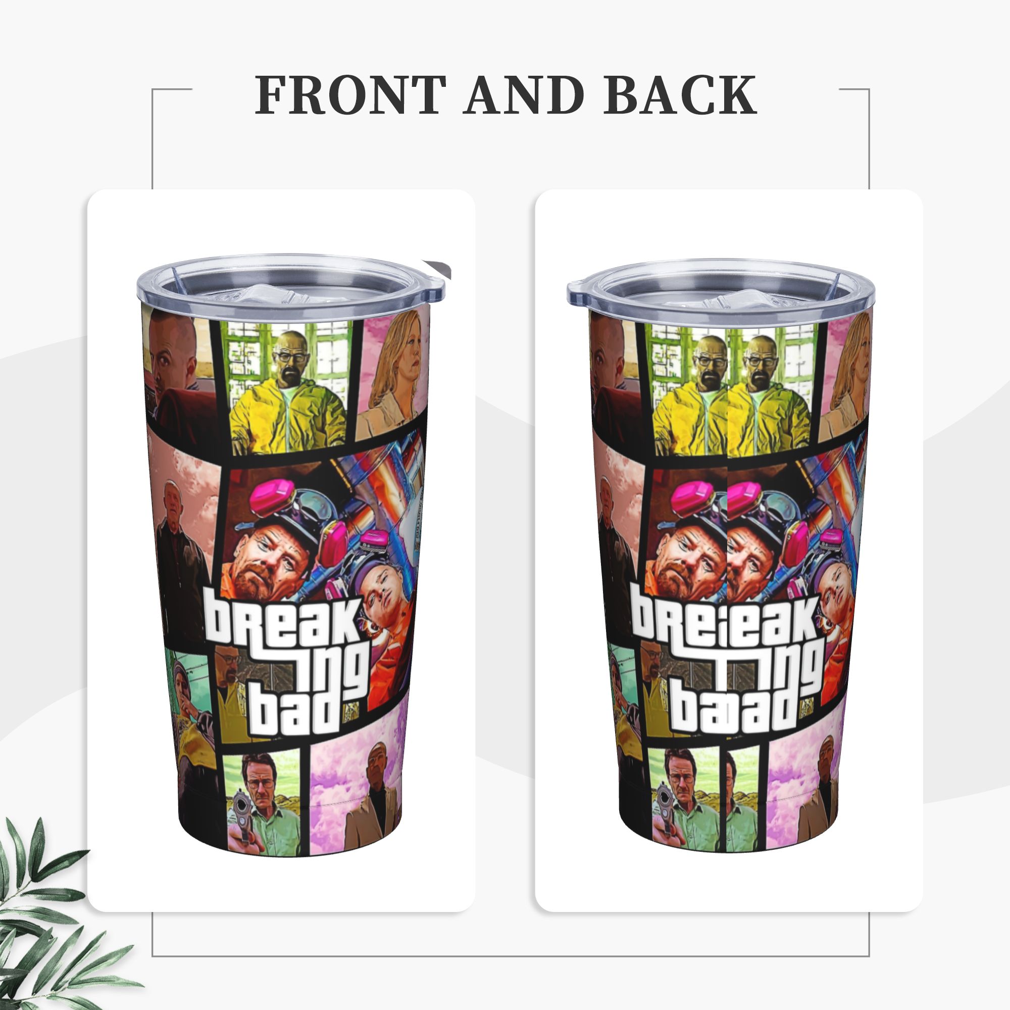 كوب حراري معزول بتصميم ورقة بر - مراجعة Tumbler 20Oz White وسعره