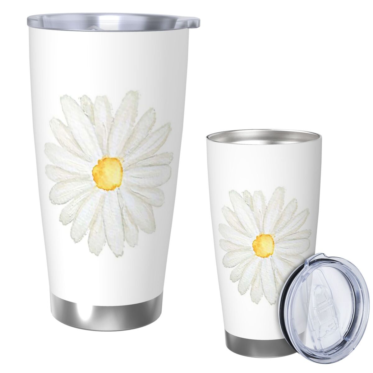 رسمت باليد واحدة قليلا الأبيض  - مراجعة Tumbler 20Oz White وسعره