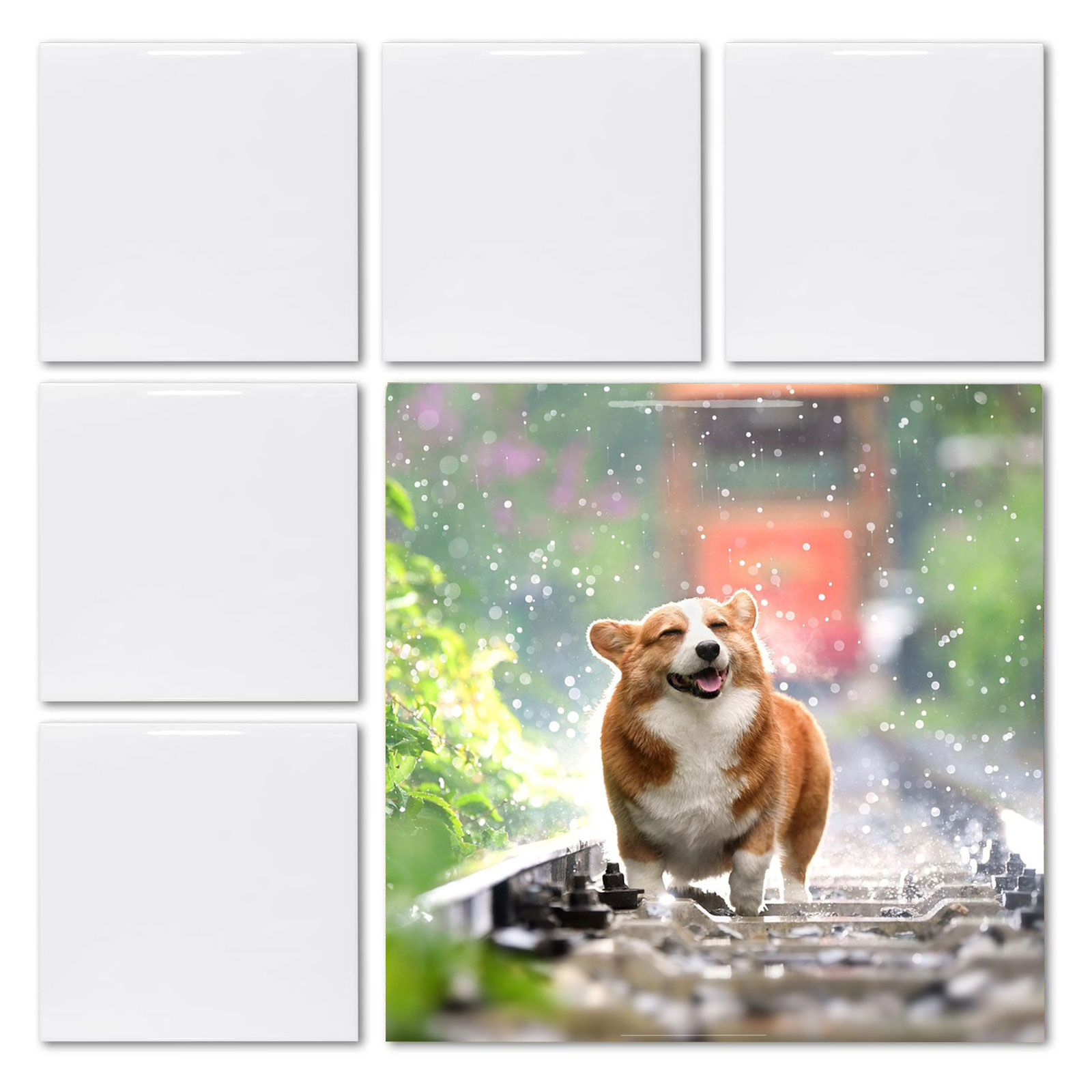 20 قطعة بلاط مربع أبيض لامع لل - مراجعة Ceramic Tile Blank وسعره