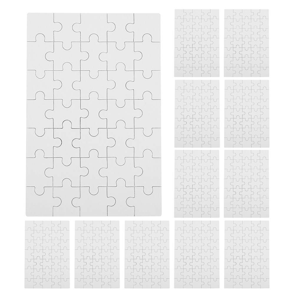 12 قطعة من قطع الألغاز الفارغة - مراجعة Puzzle Blank White وسعره