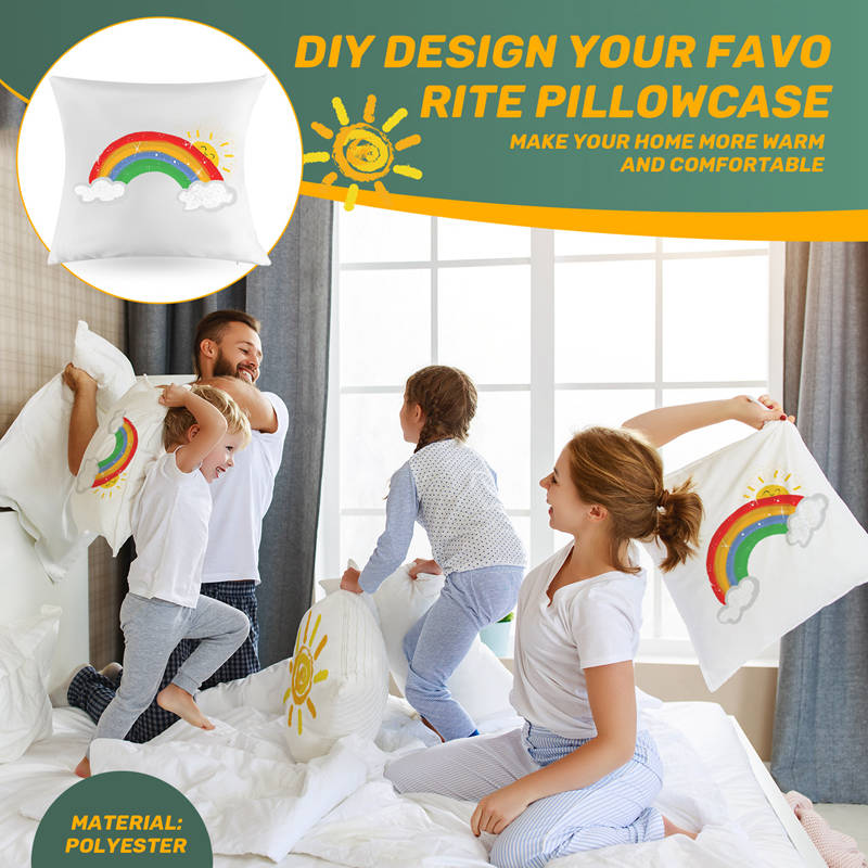 غطاء وسادة أبيض سادة مقاس 40×4 - مراجعة Pillow Cover Sublimation وسعره