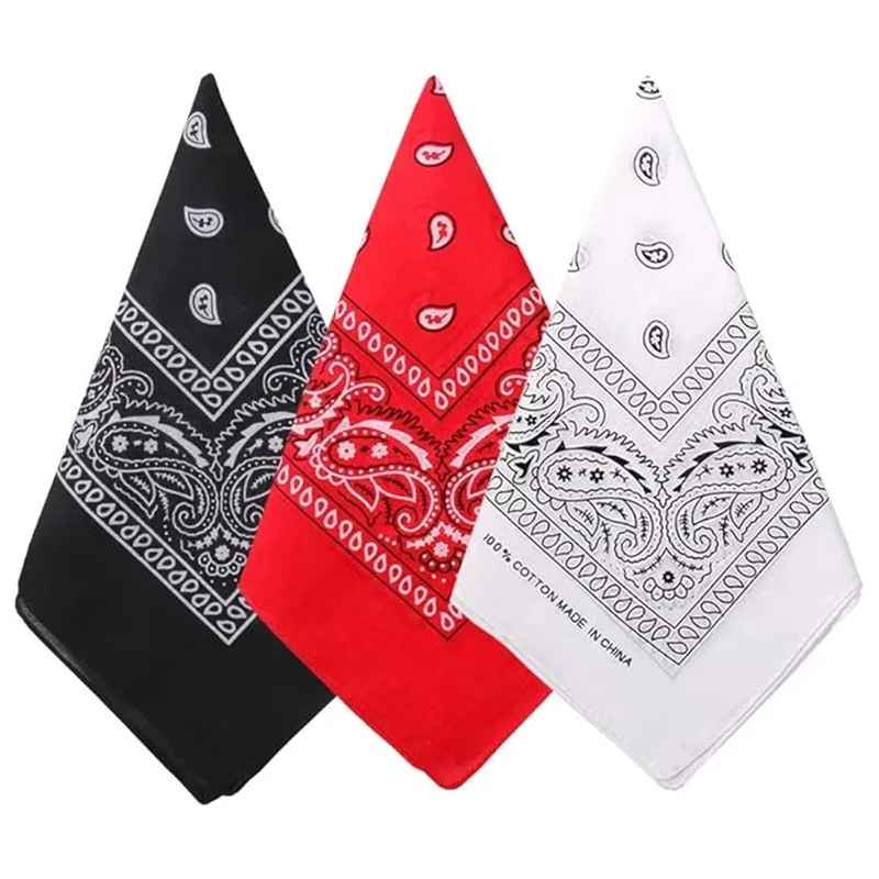 وشاح كبير بنمط البايزل للرجال  - مراجعة Bandana Blank White وسعره