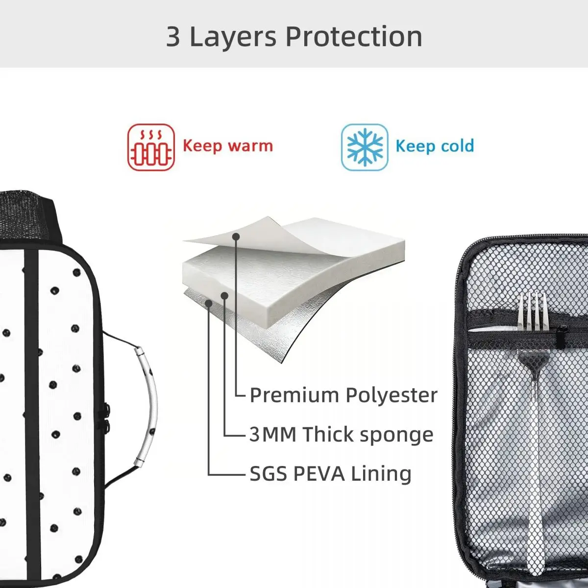 حقيبة غداء معزولة باللونين الأ - مراجعة Tote Bag Sublimation وسعره