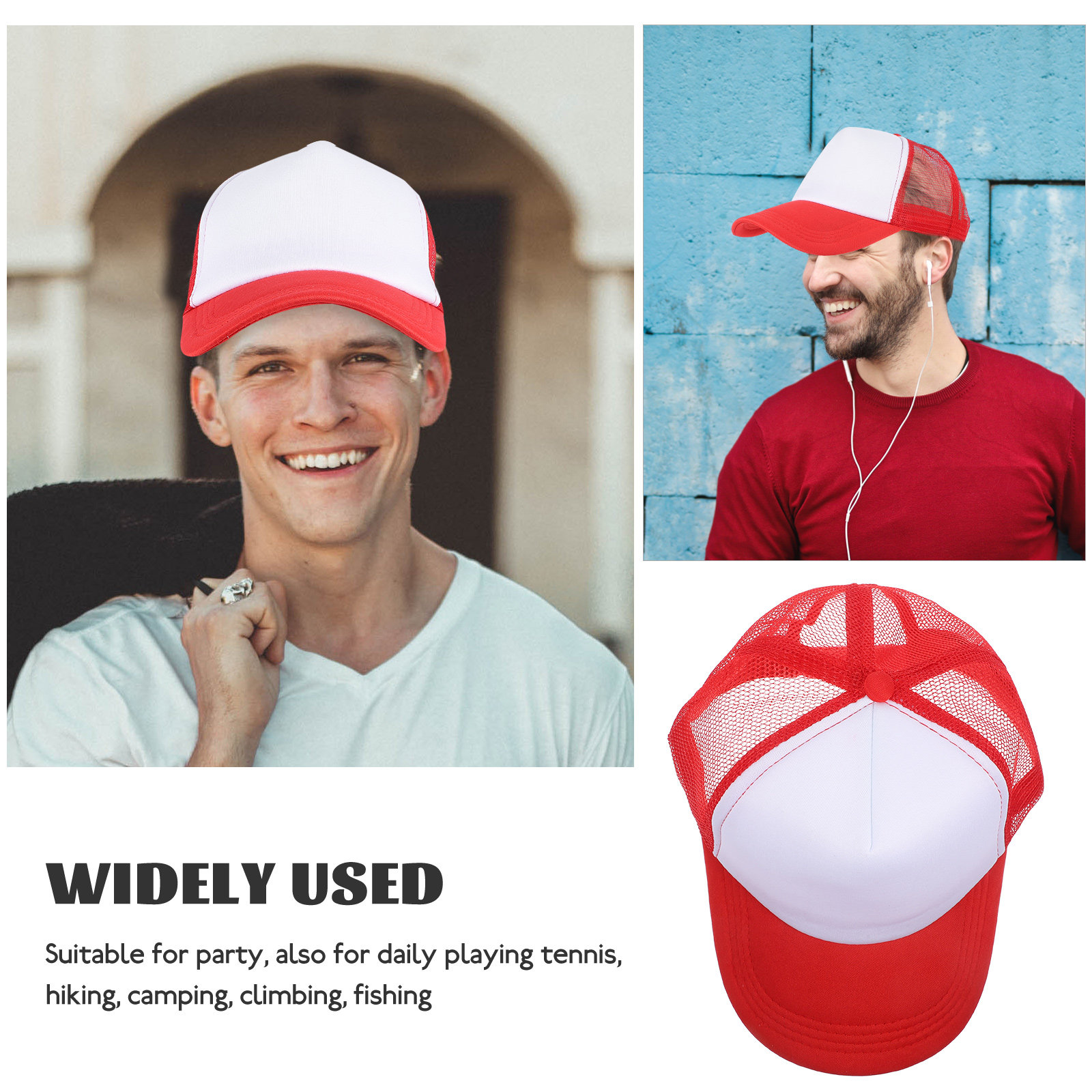 10 قطع من قبعات البيسبول الشبك - مراجعة Hat Sublimation Blank وسعره
