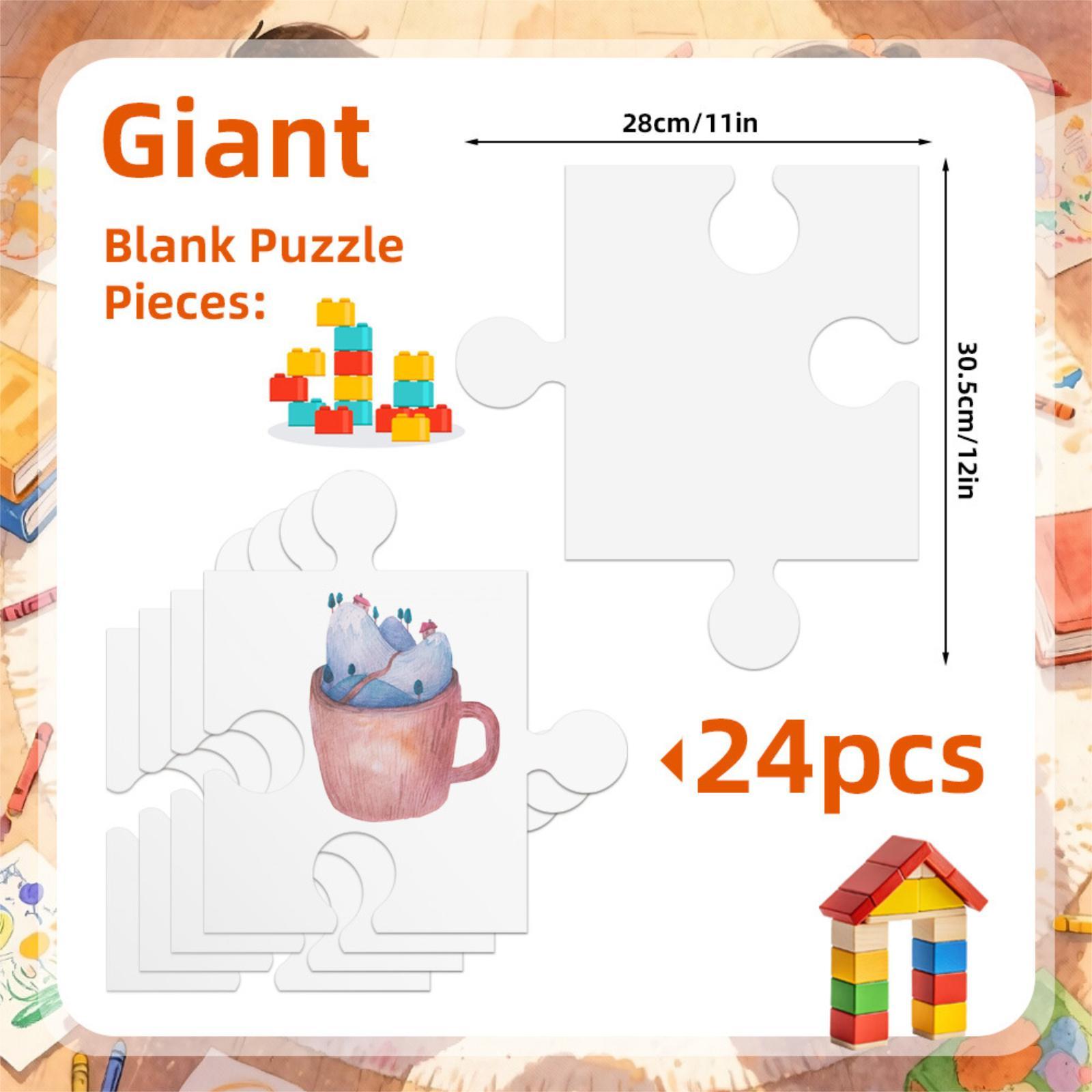 24 قطعة من ألعاب الأحجية الورق - مراجعة Puzzle Blank White وسعره