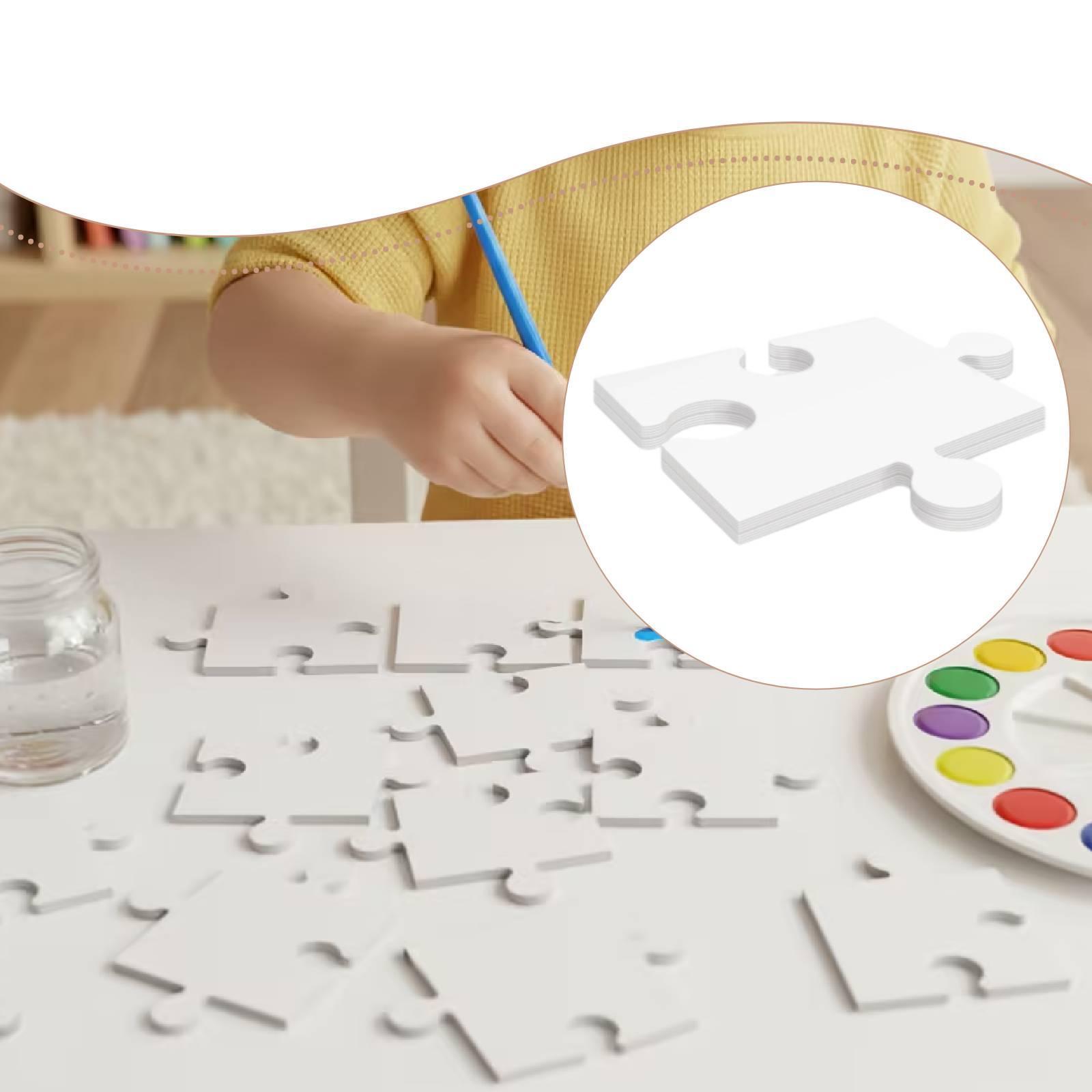 24 قطعة من ألعاب الأحجية الورق - مراجعة Puzzle Blank White وسعره