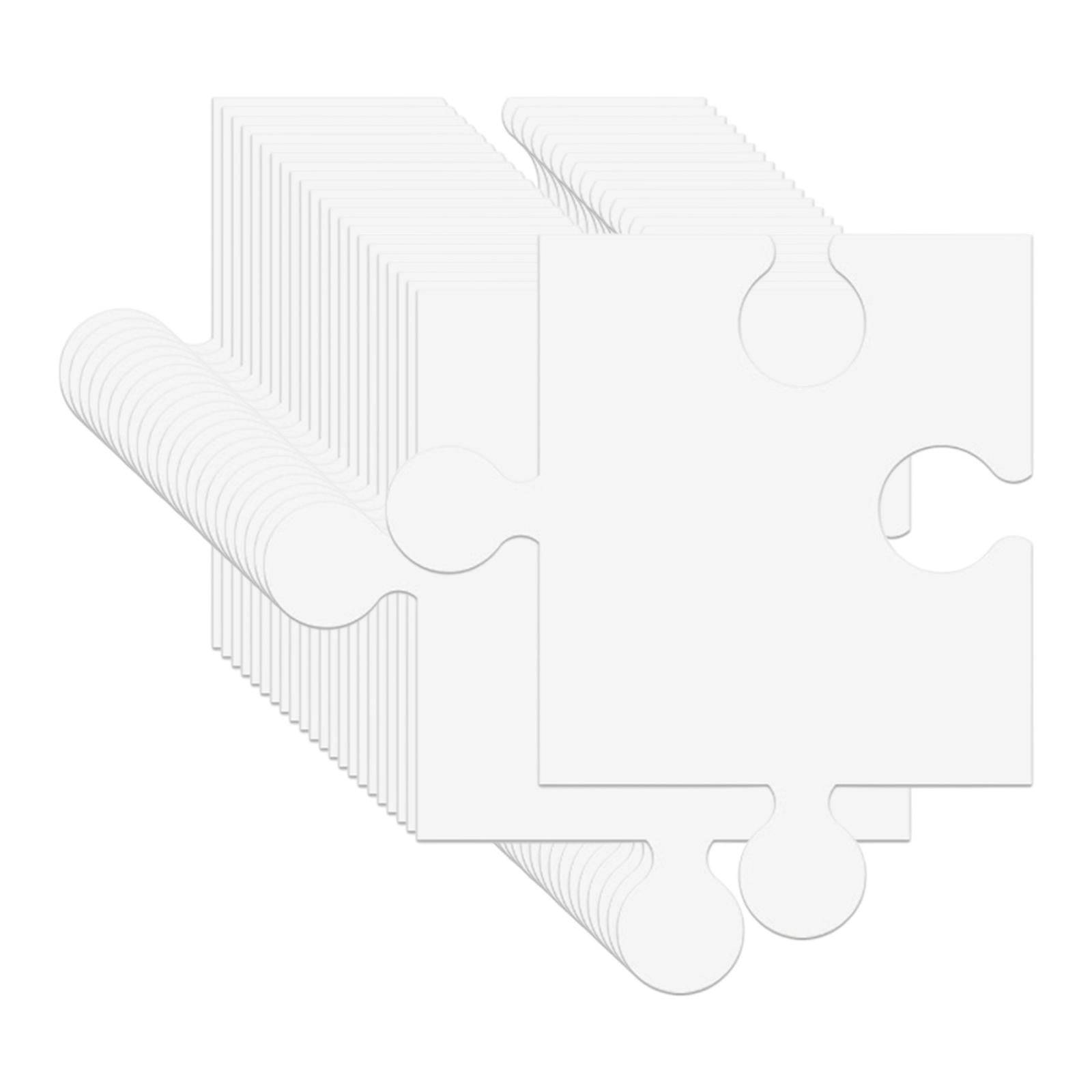 24 قطعة من قوالب الألغاز الكرت - مراجعة Puzzle Blank White وسعره